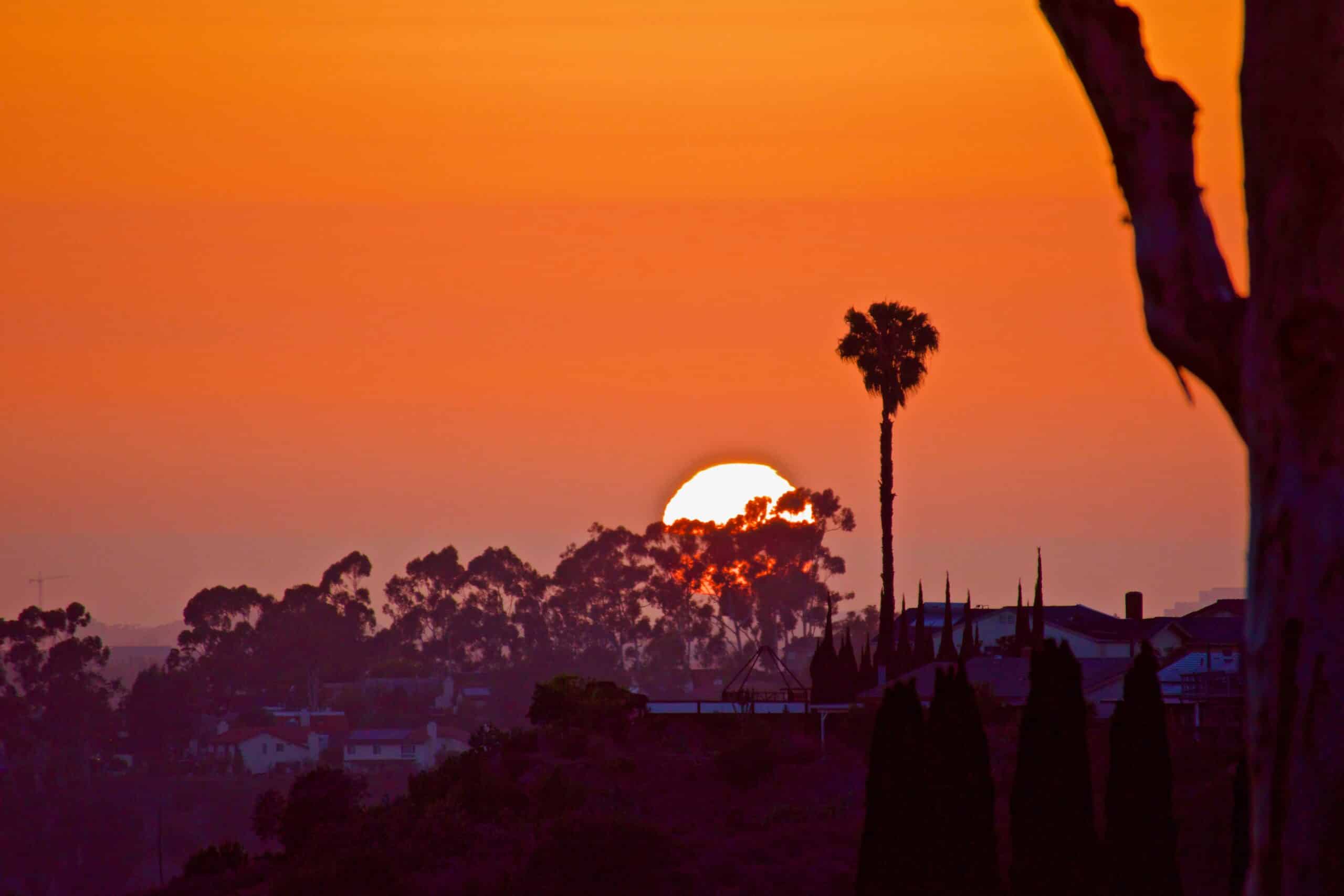 sunset in san diego california