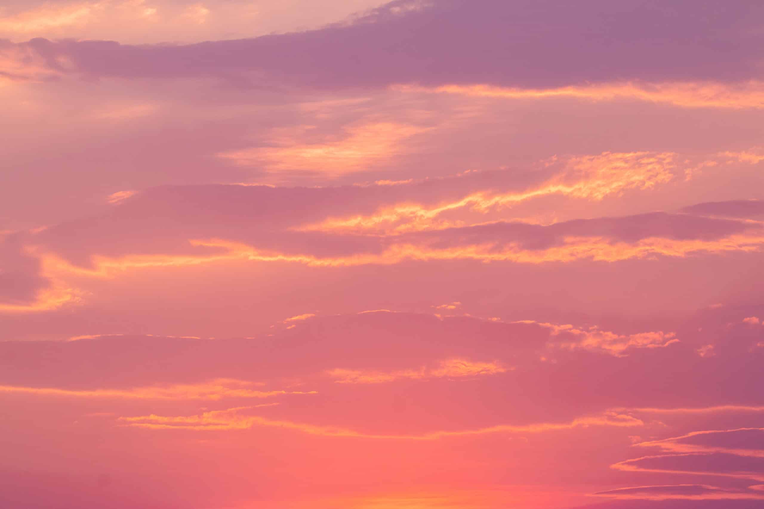 colorful dramatic sky with cloud at sunset