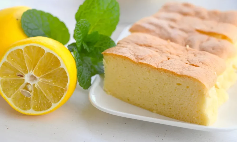 Castella cake with lemons